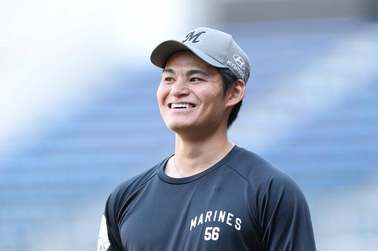 5月25日現在7試合に登板し防御率0.00と好投を続けている中森 ／ photograph by Chiba Lotte Marines
