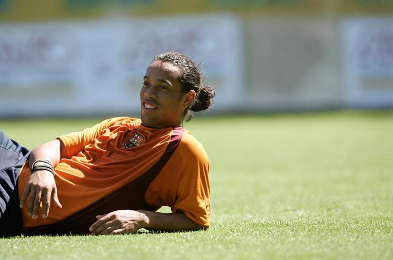 バルサ時代のロナウジーニョ ／ photograph by Takuya Sugiyama