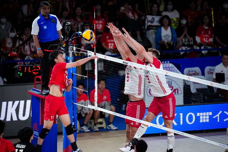 富田将馬（VNLポーランド戦）　©︎Volleyball World