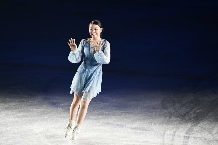 今年4月上旬、スターズ・オン・アイス大坂公演で演技を披露する紀平　©Asami Enomoto