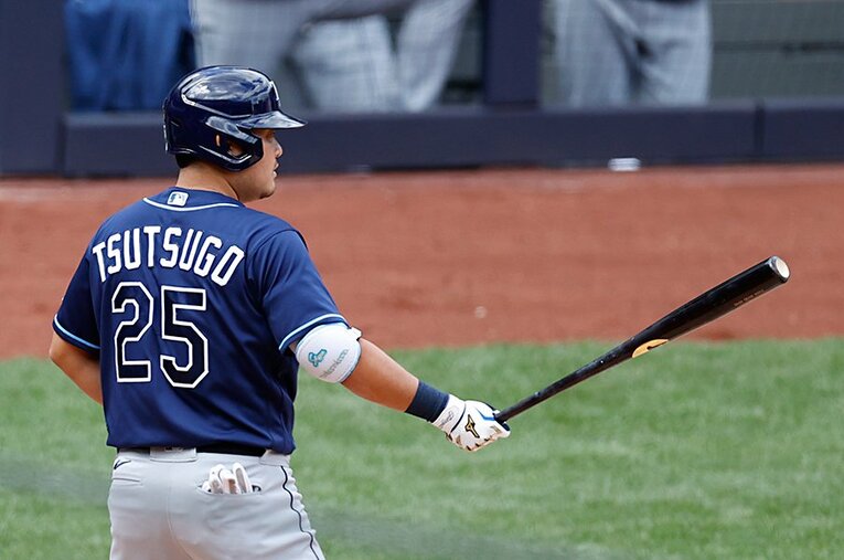 レイズから事実上の戦力外通告を受けた筒香。他のチームから声がかからなければ、マイナーか日本かを選択することになる ／ photograph by JIJI PRESS