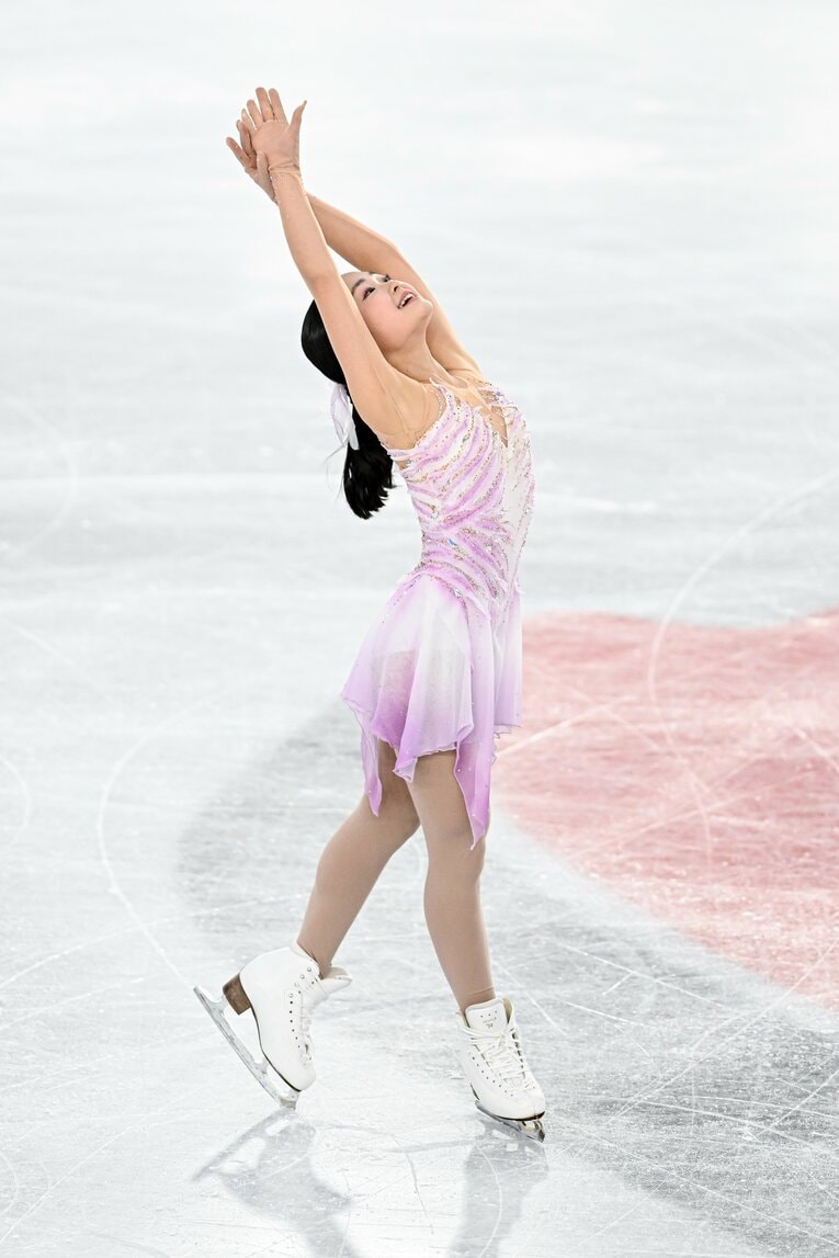 演技終了時。この後…　©Raniero Corbelletti／AFLO