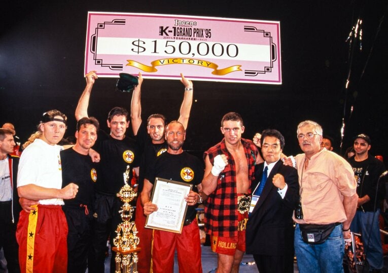 1995年の『K-1 GRAND PRIX』でも優勝して連覇を達成　©Susumu Nagao