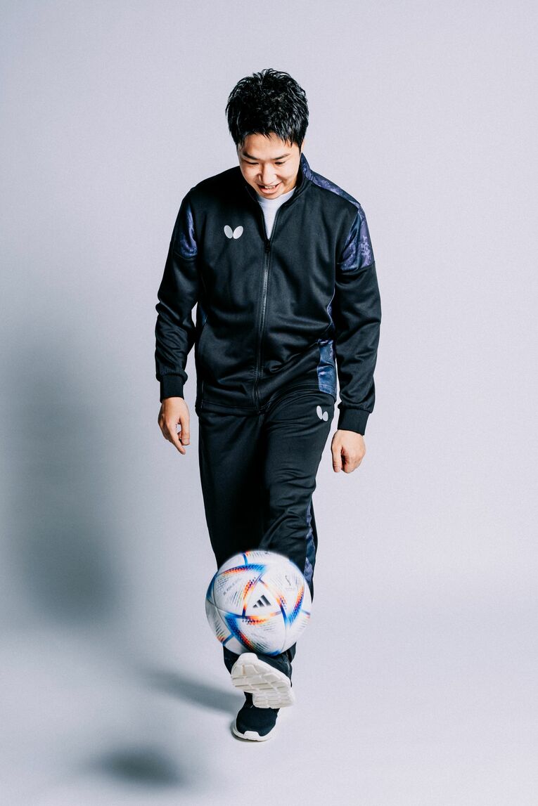 5歳で卓球を始める一方、サッカーやバスケットボールなど様々な競技に取り組むスポーツ万能少年だった　©Kiichi Matsumoto