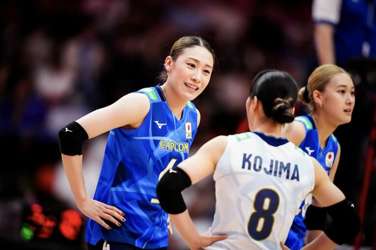 石川真佑（2025年世界選手権・セルビア戦）©︎Volleyball World