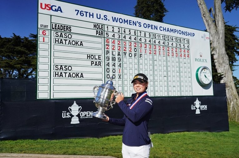 大会史上最年少で全米女子オープンを制した笹生優花。世界ランキングも40位から一気に上昇して9位となった ／ photograph by Shizuka Minami