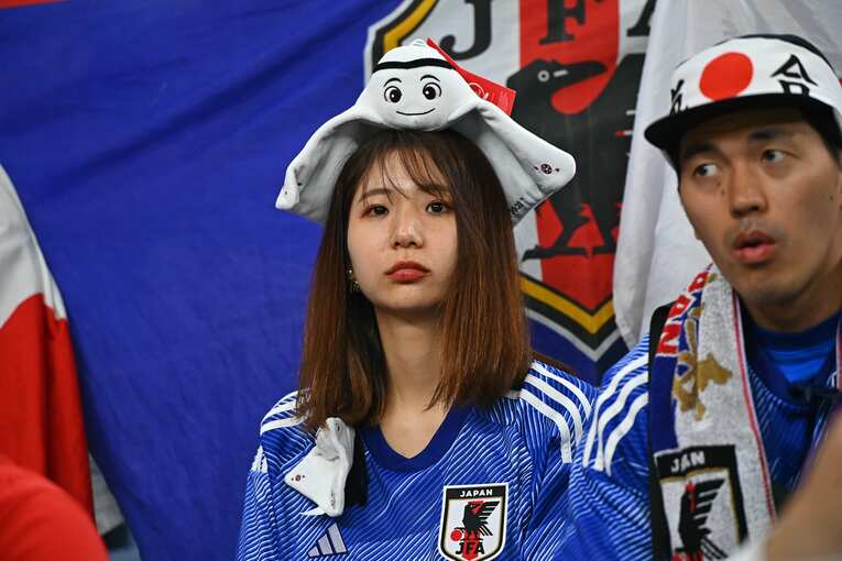 クロアチア戦の日本サポーター　©Takuya Kaneko/JMPA