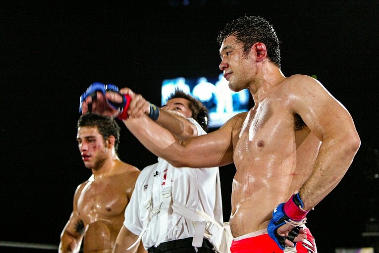 桜庭和志が判定3-0でシェンブリにリベンジを果たした　©Susumu Nagao