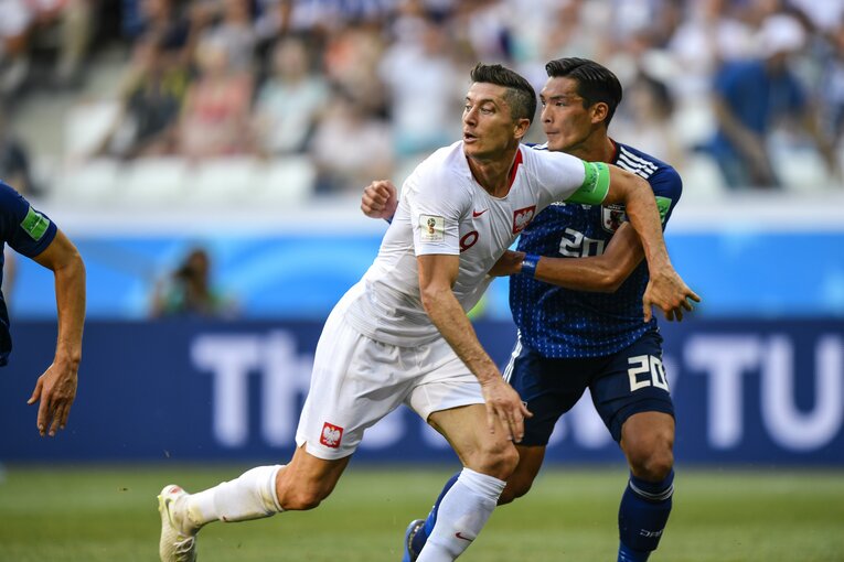 ロシアW杯で日本はレバンドフスキ擁するポーランドと対戦した　©Takuya Sugiyama/JMPA