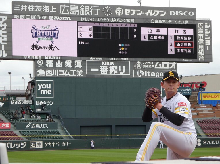 トライアウト当日、風間の様子　©Kotaro Tajiri