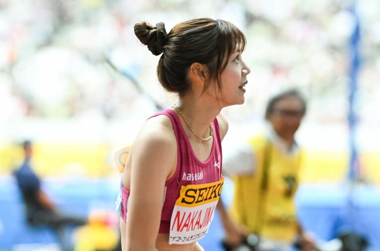 ゴールデングランプリで日本歴代3位のタイムをマークした中島。高校時代は重圧から体調を崩すようになったという　©Nanae Suzuki