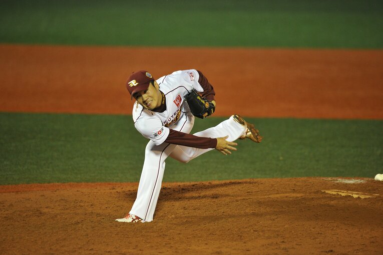 楽天のエース・則本昂大は滋賀の八幡商高で甲子園には出場できなかった　©Hideki Sugiyama