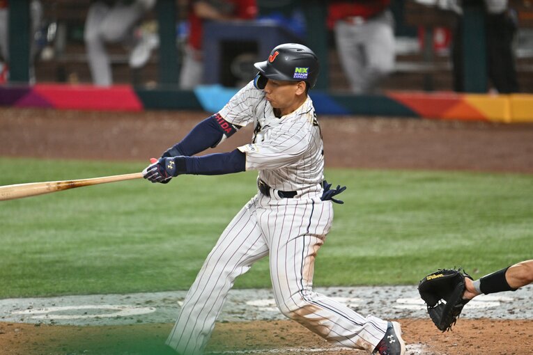 準決勝メキシコ戦の同点ホームラン　©︎Naoya Sanuki