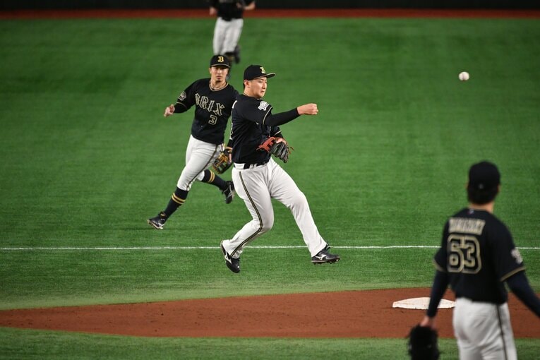 昨季はレギュラーシーズンで136試合に出場し、ホームラン10本を放ったオリックス紅林弘太郎　©︎Hideki Sugiyama