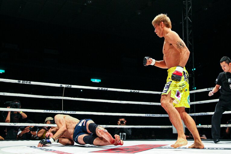 UFCを目指す金原は怒涛の6戦連続フィニッシュを飾った　©Susumu Nagao