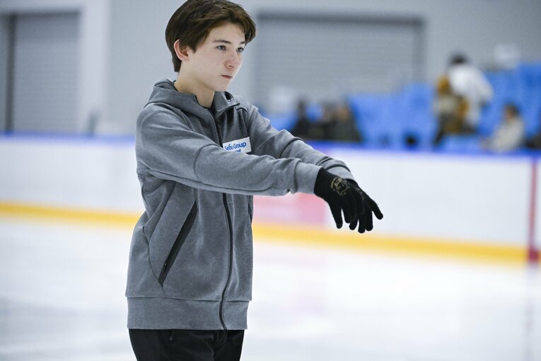 今季よりシニアに参戦するフィギュアジュニア世界王者の中田璃士（17歳）。関西アイスアリーナでの全日本強化合宿にて