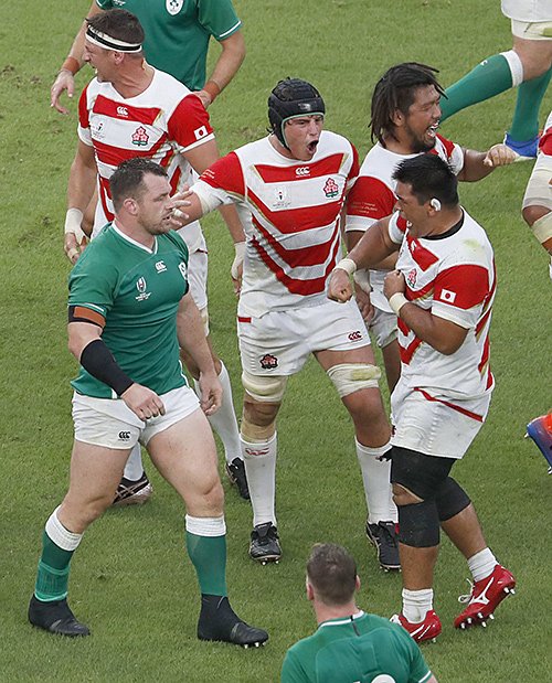 ファンの心を掴んだ具のガッツポーズ ©Kyodo News