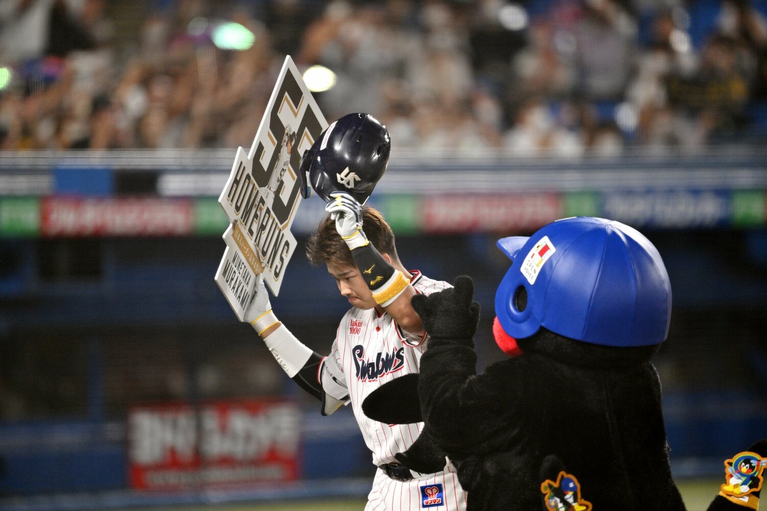 取材したその日（9月13日）に54、55号を放った ©Hideki Sugiyama