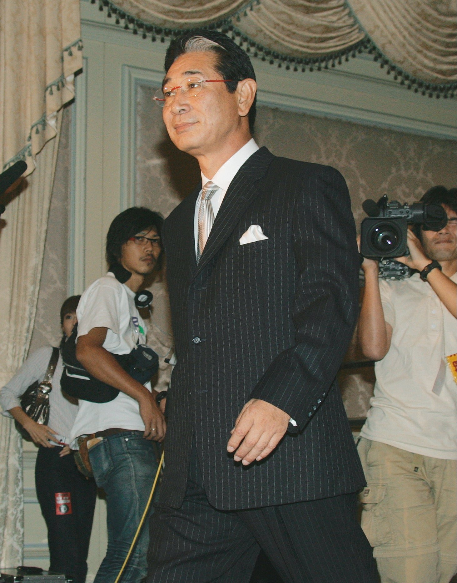 2005年9月、星野仙一はシニアディレクターとして阪神残留の意向を表明した ©JIJI PRESS