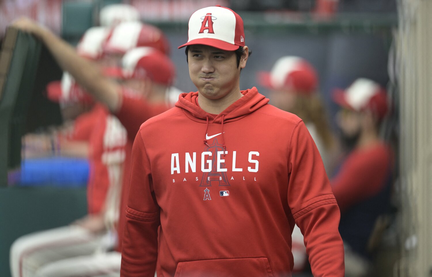 2023年9月、エンゼルス時代の大谷。WBC世界一で始まったシーズンは終盤戦で無念の離脱となった ©AFP/JIJI PRESS