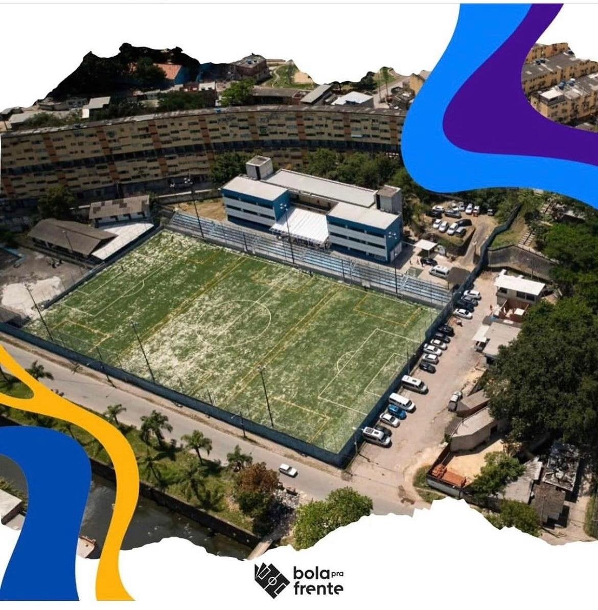 彼が会長を務める基金の本部とグラウンド　※本人提供