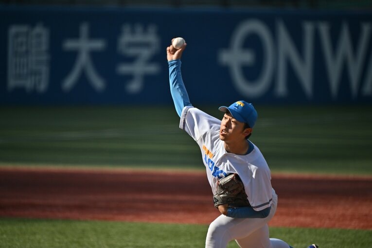 エースの井澤はプロ志望届を提出したが、ドラフト指名はならなかった　©︎Hideki Sugiyama