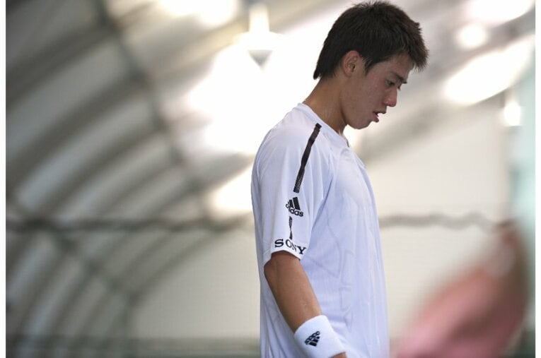 2008年の錦織　©Takuya Sugiyama