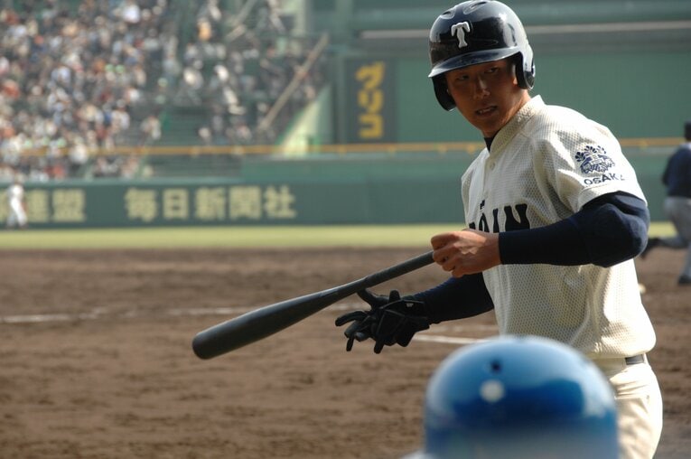 大阪桐蔭時代の中田翔　©Shigeru Tanaka