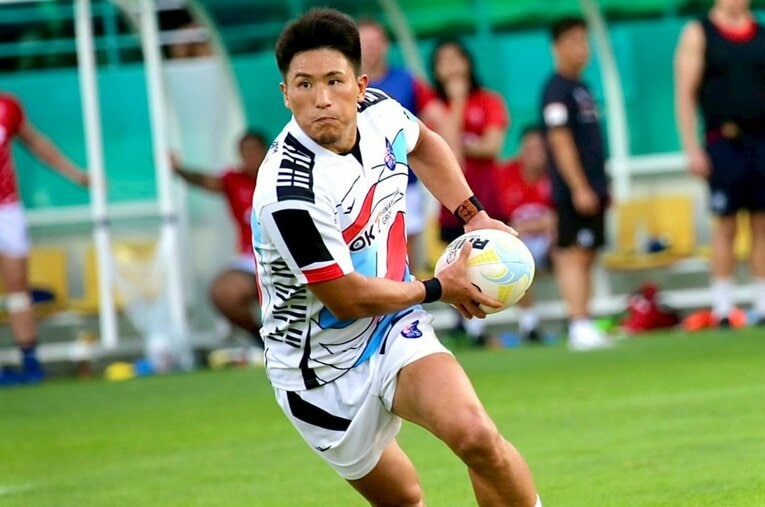 2022年7月、韓国代表としてラグビーW杯予選のピッチに立った金勇輝 ／ photograph by Yonhi Kim