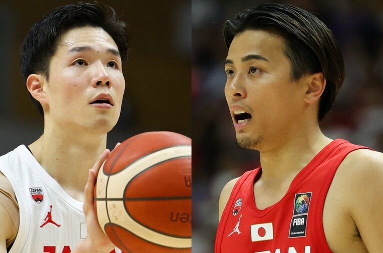 現在は日本代表チームの主力となっている馬場雄大（左）と富樫勇樹。彼らが若手だった7年前の代表戦での記憶とは？ ／ photograph by Getty Images