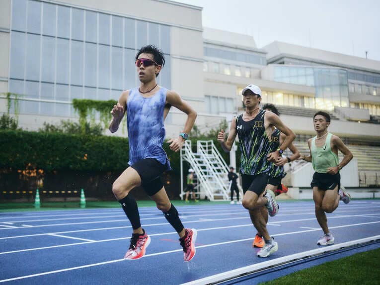 慶應大競走部の練習風景　©Yuki Suenaga
