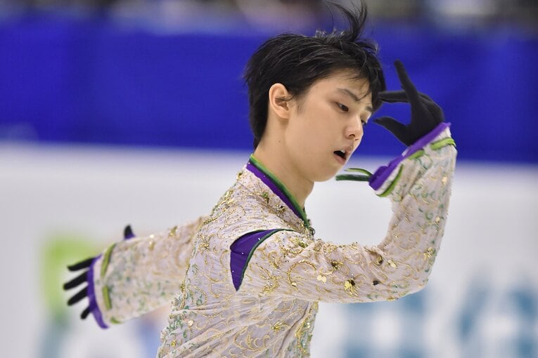 羽生が初めて自ら編集を行った2015年当時の『SEIMEI』の演技　©Getty Images