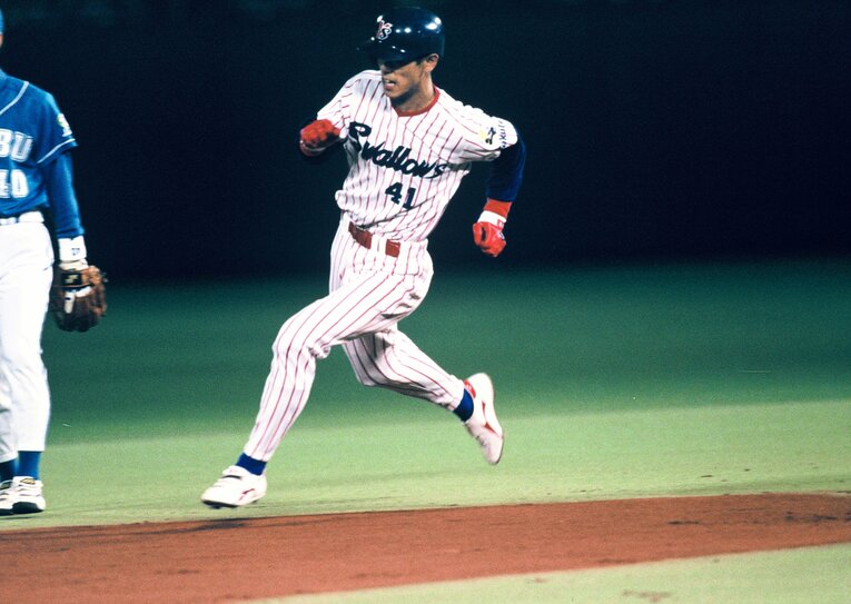 ヤクルト時代の稲葉。ドラフト3位での入団だった　©Naoya Sanuki