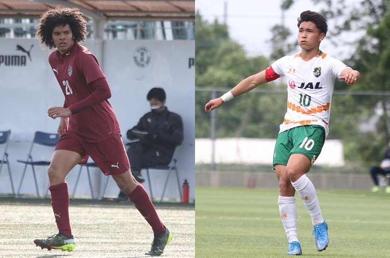 将来が期待される尚志高DFチェイス・アンリと青森山田高MF松木玖生（ともに3年） ／ photograph by Takahito Ando