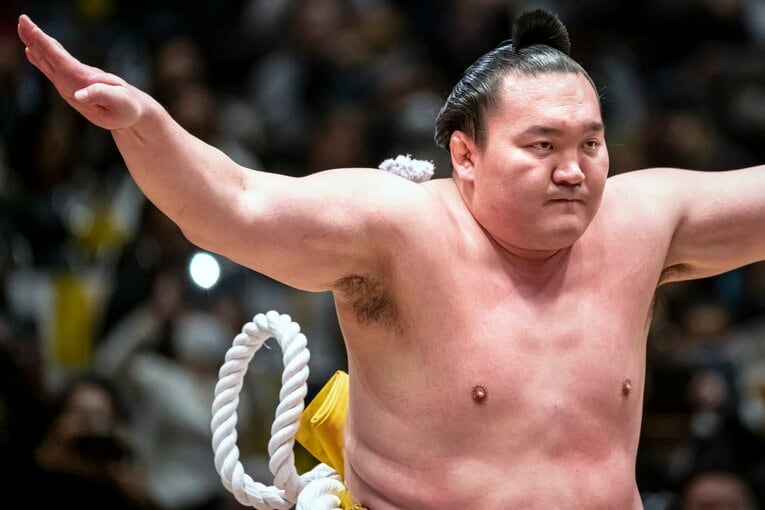 引退相撲での土俵入り　©Takuya Sugiyama