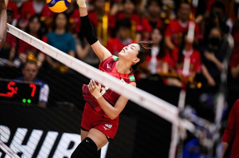 島村春世（VNLフランス戦）©︎Volleyball World