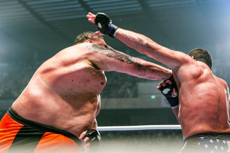 曙はドン・フライと激しい殴り合いを演じた　©Susumu Nagao