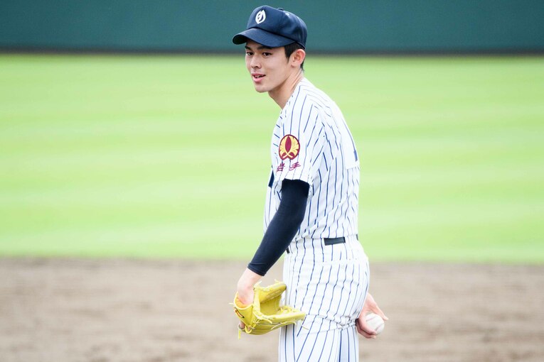 2019年岩手大会での佐々木朗希　©Asami Enomoto