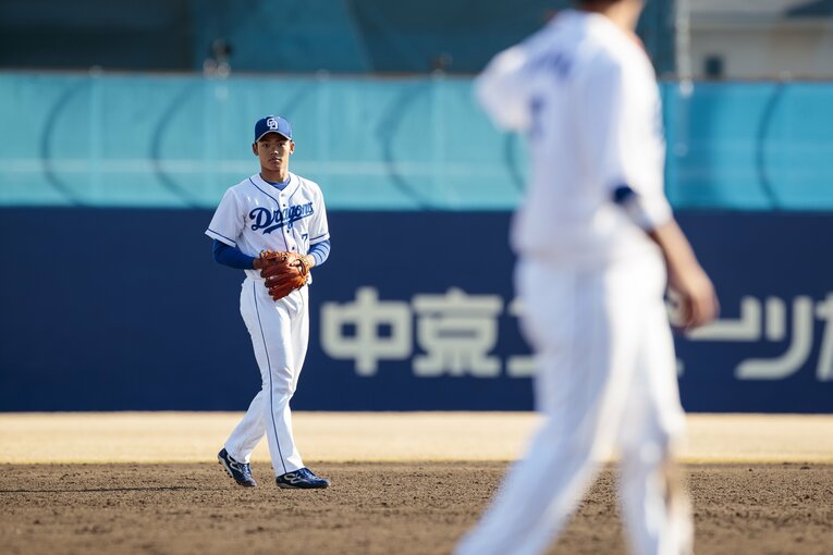 2019年3月、1年目の根尾　©Kiichi Matsumoto