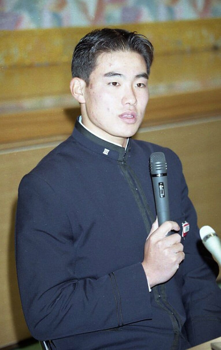 1995年のドラフト会議で7球団から1位指名を受けた福留孝介（PL学園）。交渉権を得た近鉄への入団を断り、日本生命に進んだ　©JIJI PRESS