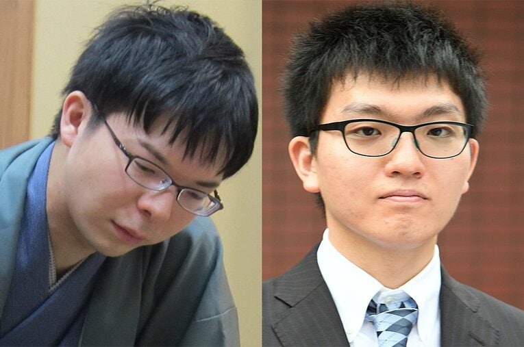 2018年の高見泰地と永瀬拓矢。それぞれ将棋界のトップで戦う2人は、敬意を持って日々研鑽に励んでいる ／ photograph by Shintaro Okawa/Keiji Ishikawa