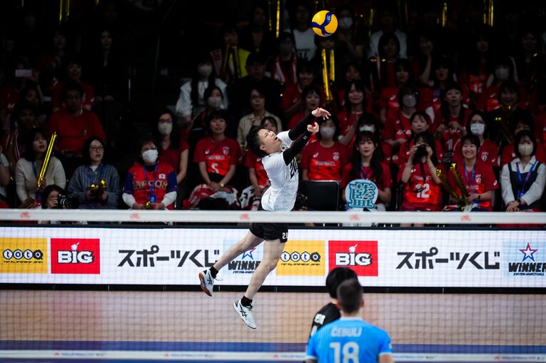 山本智大（VNLスロベニア戦）©︎Volleyball World
