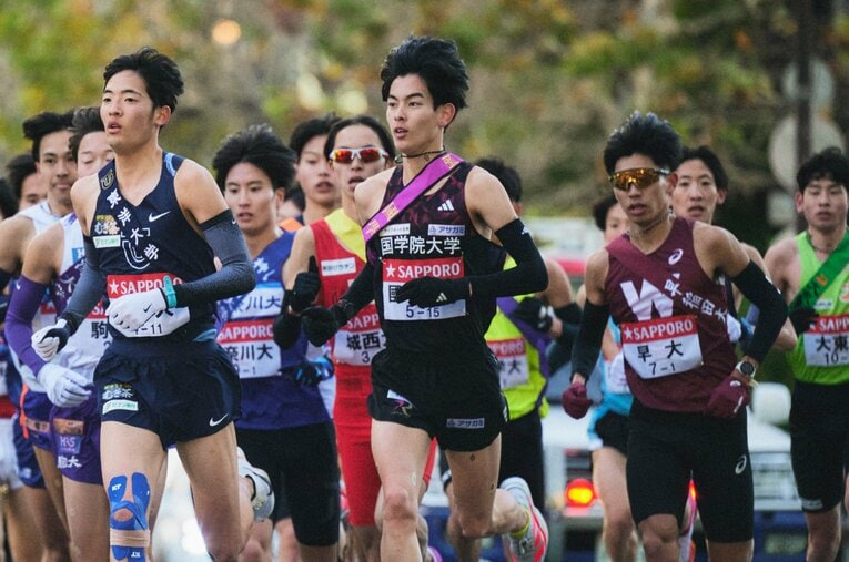 急遽の抜擢となった1区でまずまずの走りを見せた野中だったが… ©Yuki Suenaga