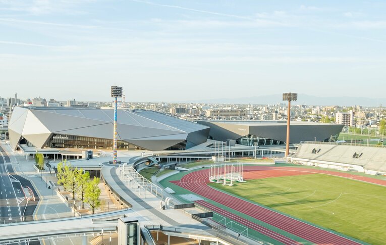 競技の主な会場となるSAGAサンライズパーク。屋内施設のSAGAアリーナは約8000人を収容できる