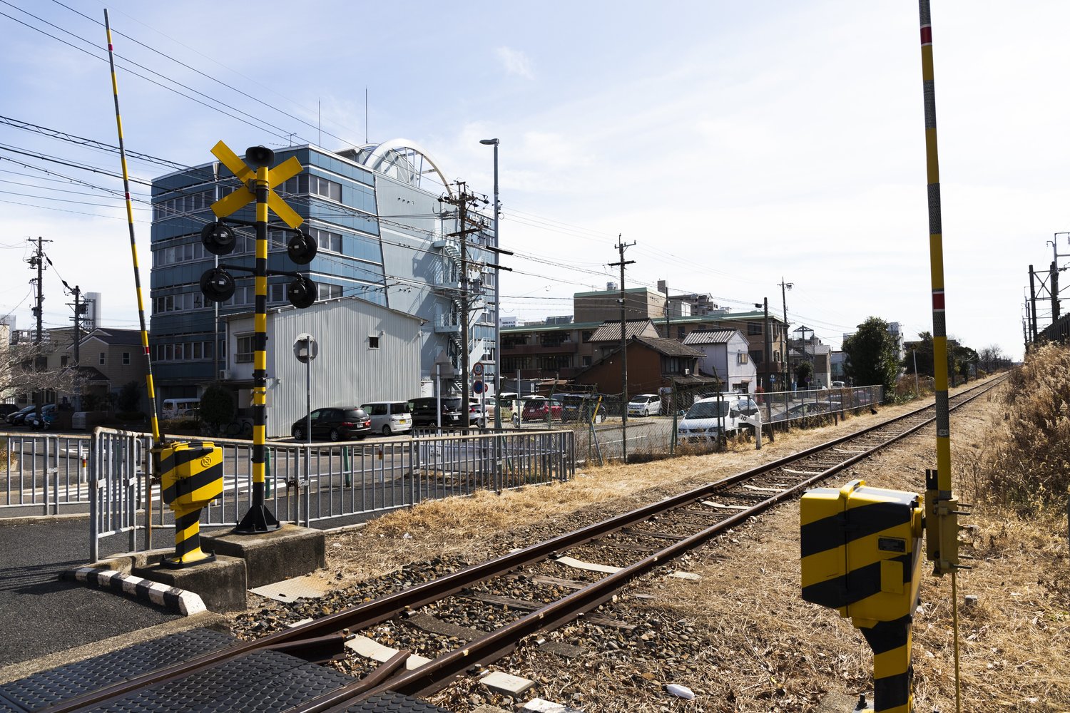 再び、かつて駅があった踏切
