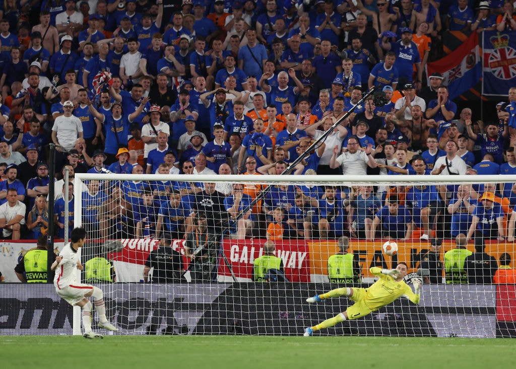 鎌田のPK成功　©Getty Images