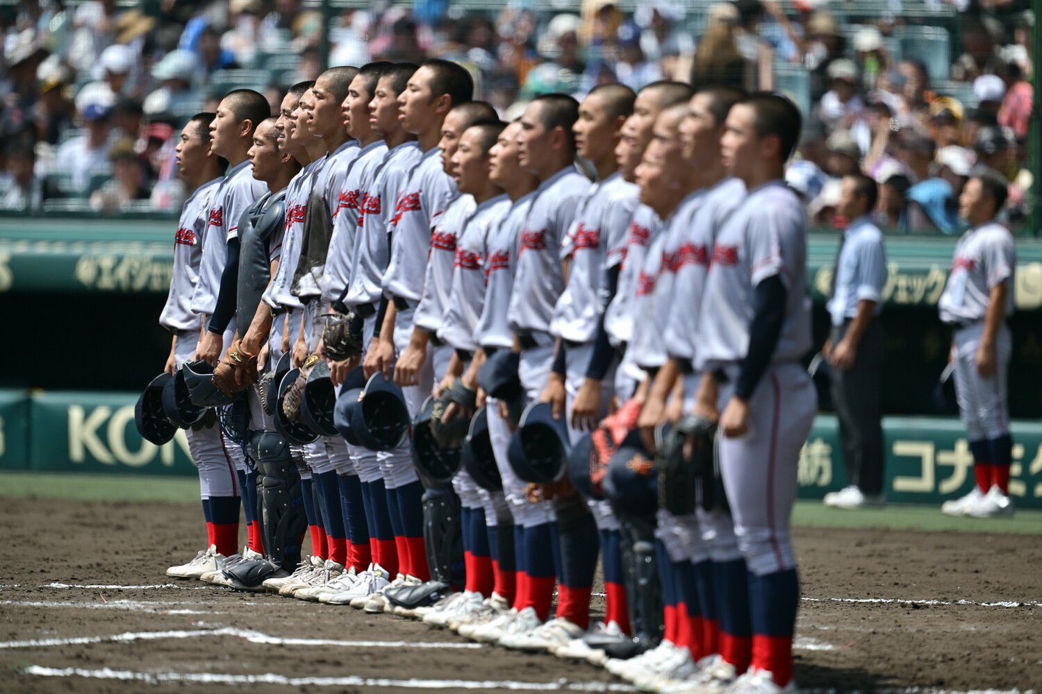 今夏の甲子園を制した京都国際ナイン(写真は準決勝) ©Hideki Sugiyama