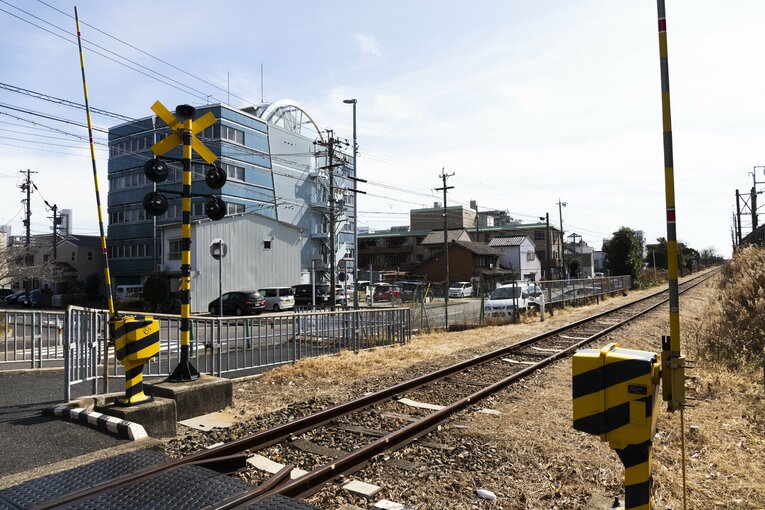 再び、かつて駅があった踏切