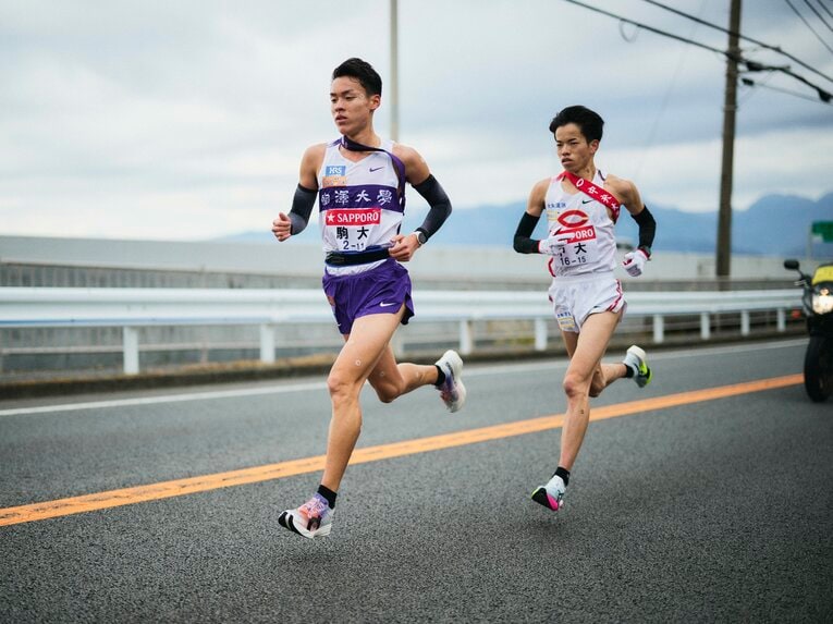 第101回箱根駅伝、故障に苦しんだ佐藤圭汰だが、7区の記録を1分近く更新する区間新記録を叩き出して2位に浮上　©Yuki Suenaga
