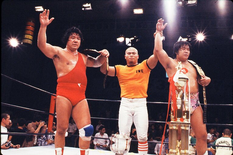 アニマル浜口とのタッグも人気を博したマイティ井上　©Hiroki Kakehata